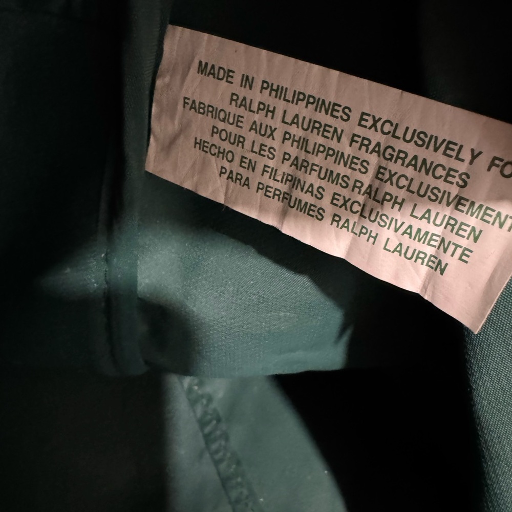 Vintage 90s Polo Ralph Lauren Green Duffle Weekender Travel X-Large Bag-Unisex - Picture 16 of 16